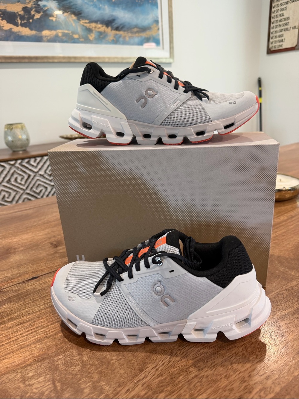 On Running Men's Cloudswift Athletic Shoes - White, Black, Coral